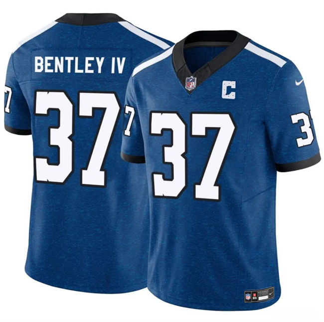 Men's Indianapolis Colts #37 Ulysses Bentley IV Blue 2025 F.U.S.E. Throwback Vapor Limited Stitched Football Jersey